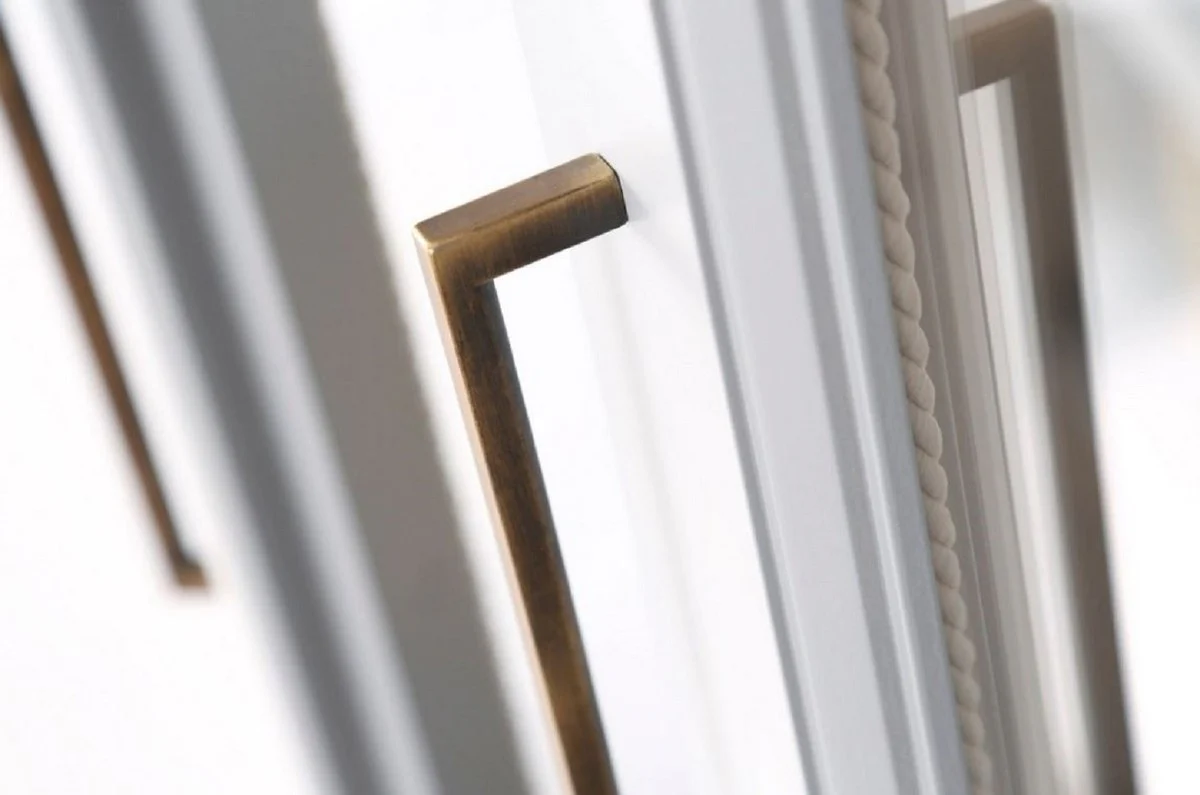 Luxury bookcase with 3 doors and LED lighting gray 200 x 45 x H. 230 cm - solid wood cabinet - living room cabinet - shelf cabinet - office cabinet - luxury furniture - luxury furnishings