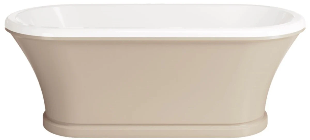 Art Nouveau bathtub beige / white 170 cm - Freestanding retro style bathtub