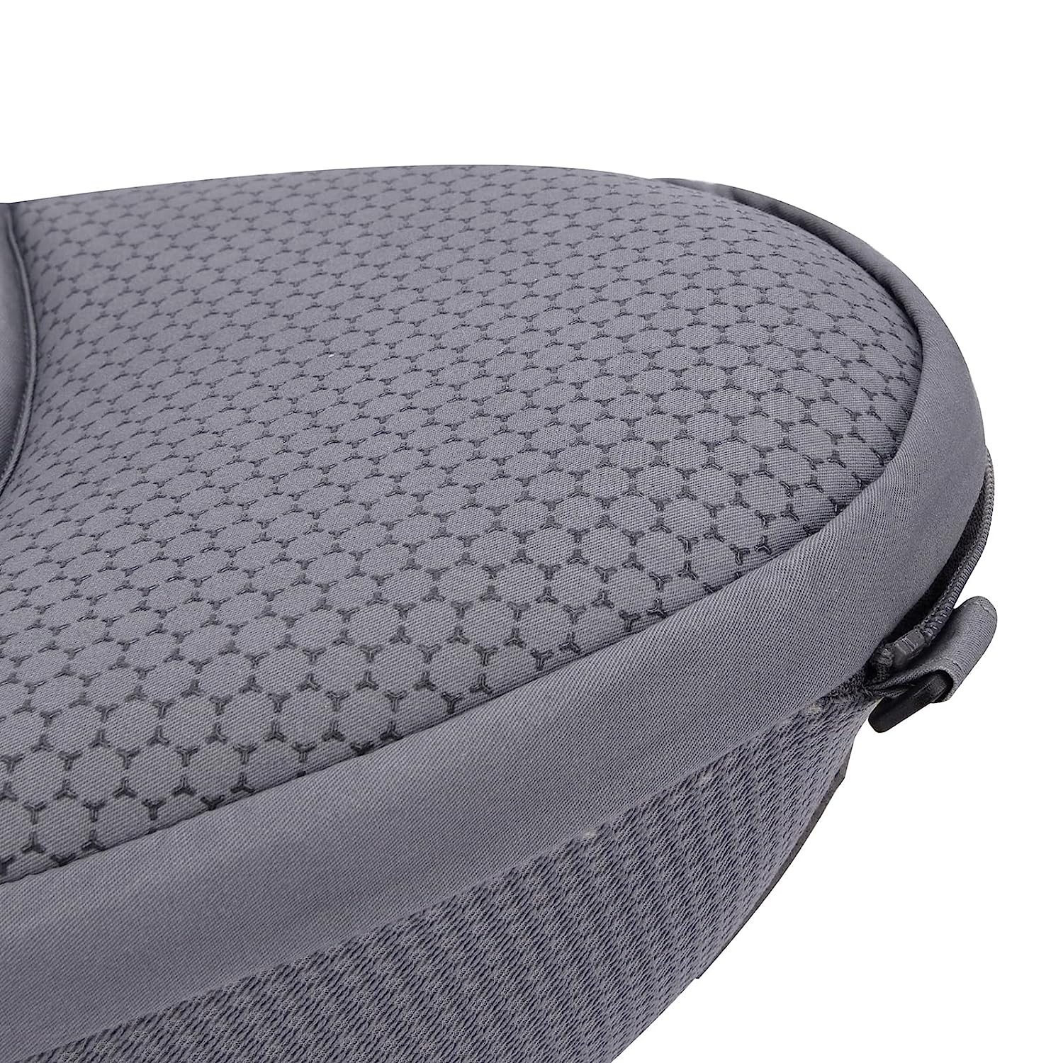 Babytrage für Neugeborene bis Kleinkinder, Baby-Hüfttrage mit Kopfhaube, Taillenverlängerung und 3 Beißpolstern (grau)