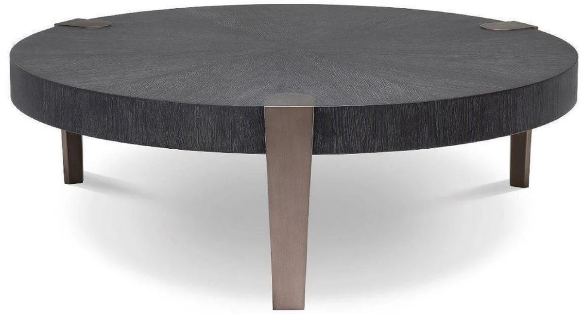 Luxury coffee table anthracite gray / bronze color Ø 121 x H. 38.5 cm - Round living room table - Living room furniture - Luxury quality