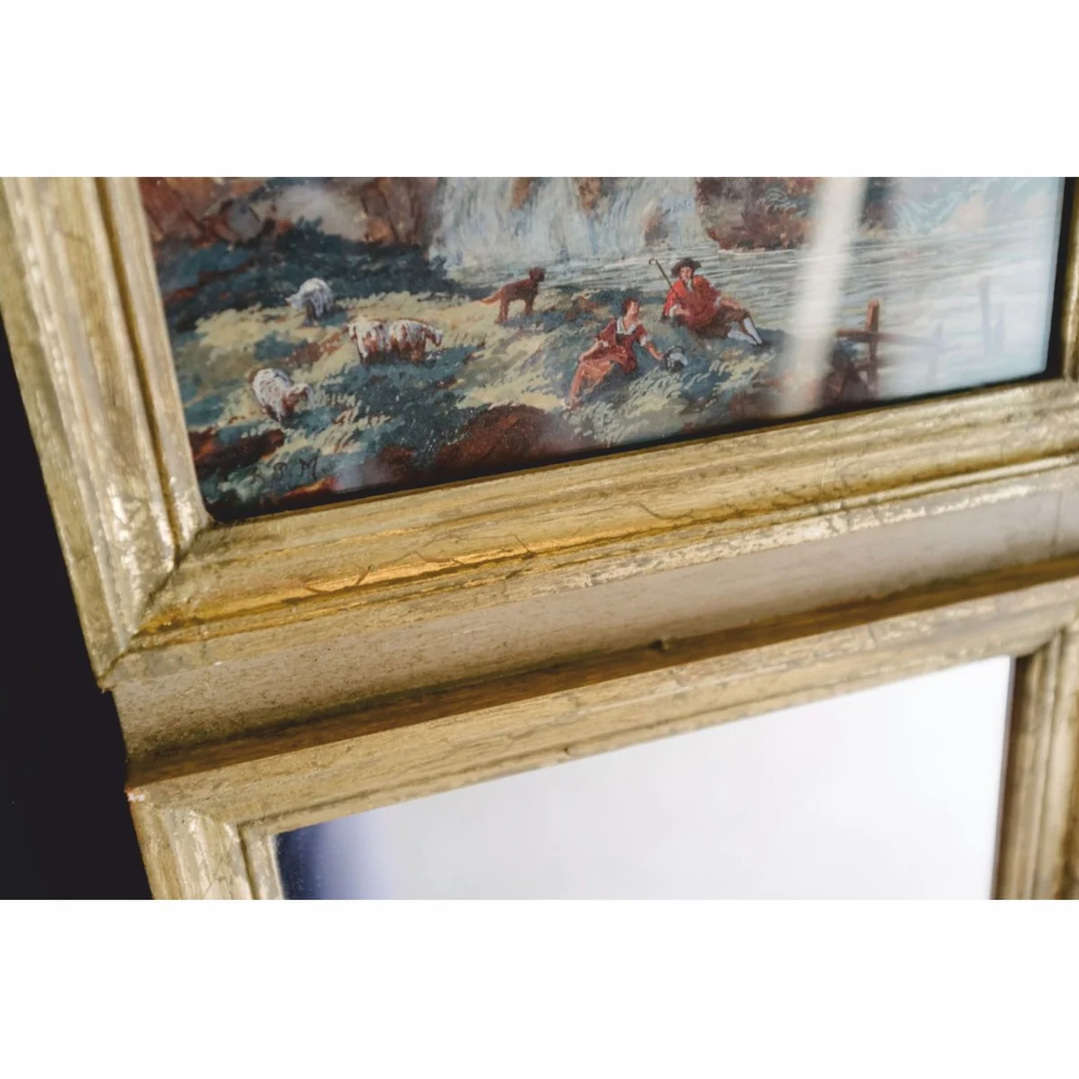 Luxury Baroque Mirror Antique Gold / Colorful H. 163 cm - Baroque Furniture - Made in Italy