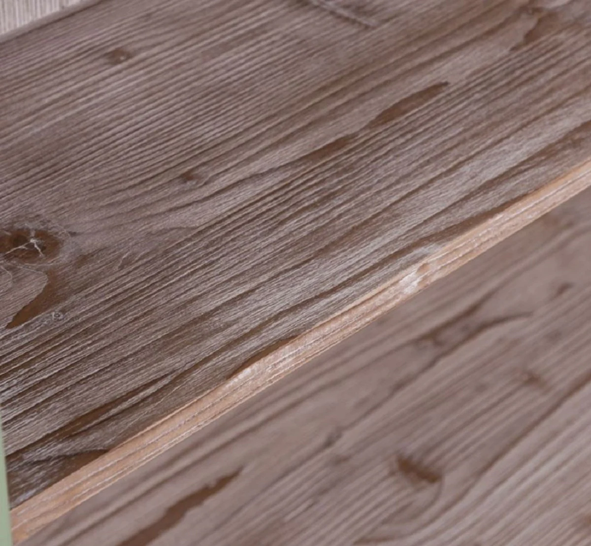 Country house style bookcase green / natural colors 110 x 39 x H. 210 cm - solid wood cabinet - shelf cabinet - living room cabinet - office cabinet - country house style furniture