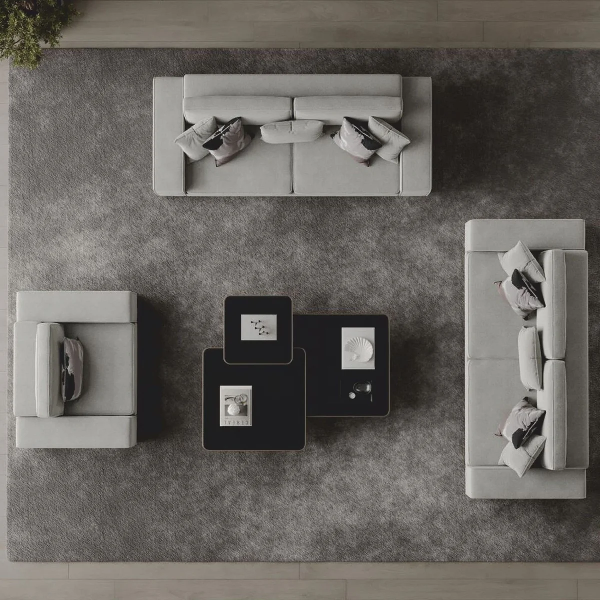 Luxury Sofa Gray 263 cm - Hotel & Living Room Furniture