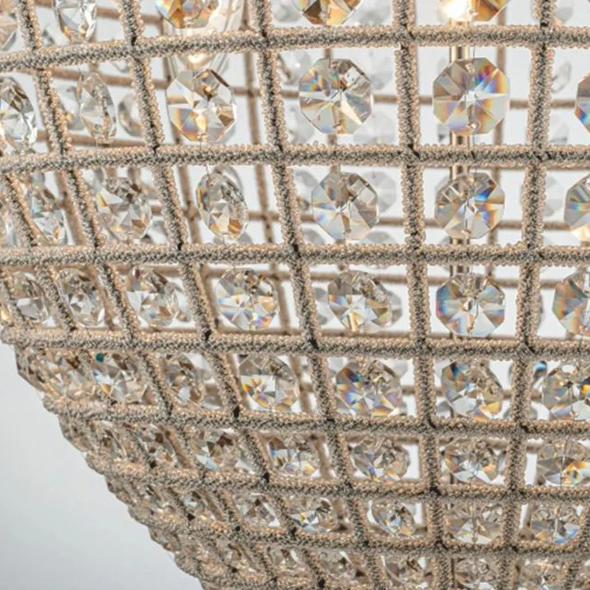 Baroque crystal chandelier silver Ø 60 x H. 85 cm - Baroque lights