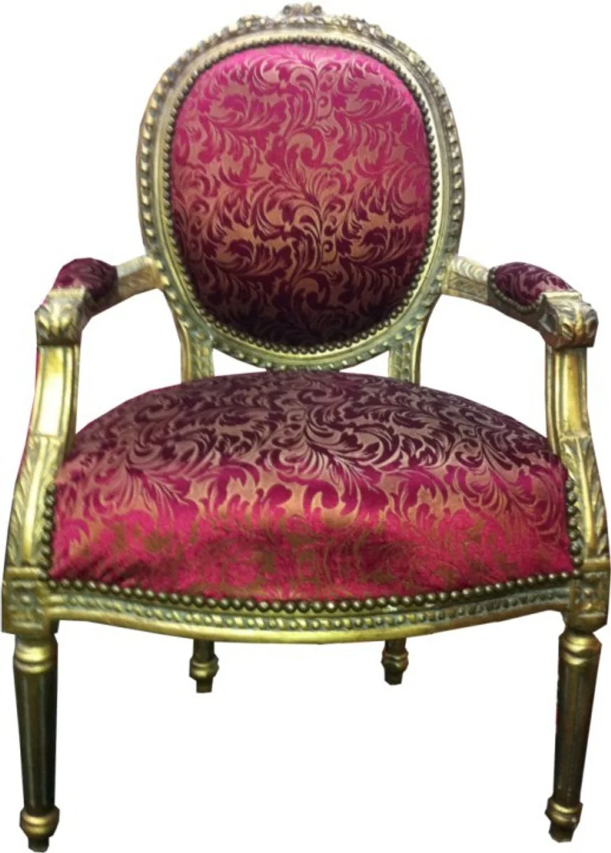 Salon Chair Violet Pattern / Gold Mod2