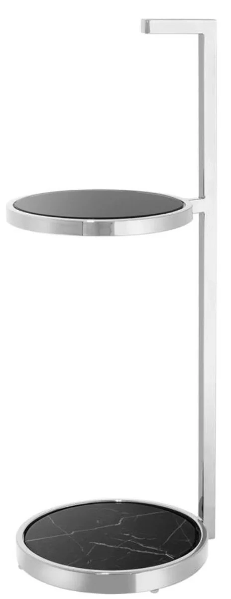 Luxury stainless steel side table silver / black - hotel furniture