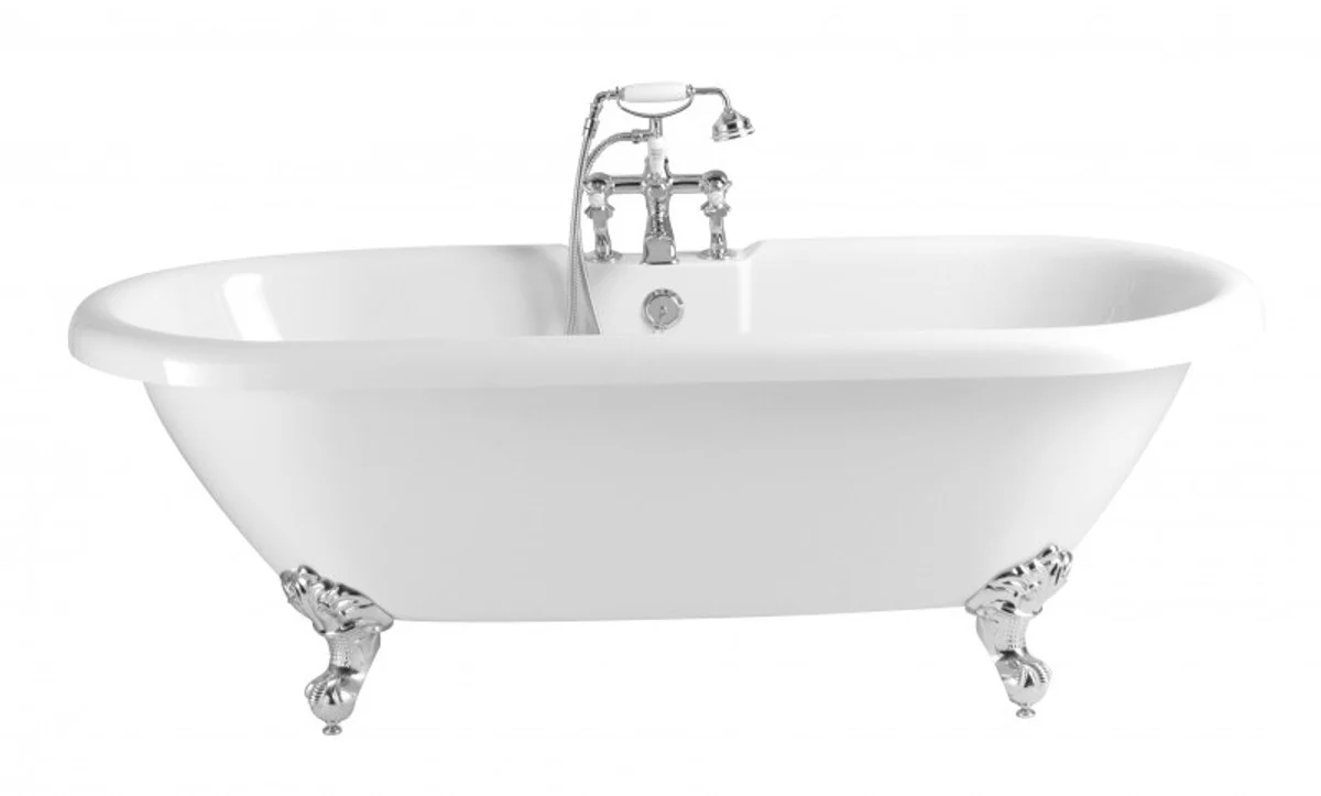 Art Nouveau freestanding bathtub white model He-Bab 1495mm - freestanding retro antique bathtub baroque style