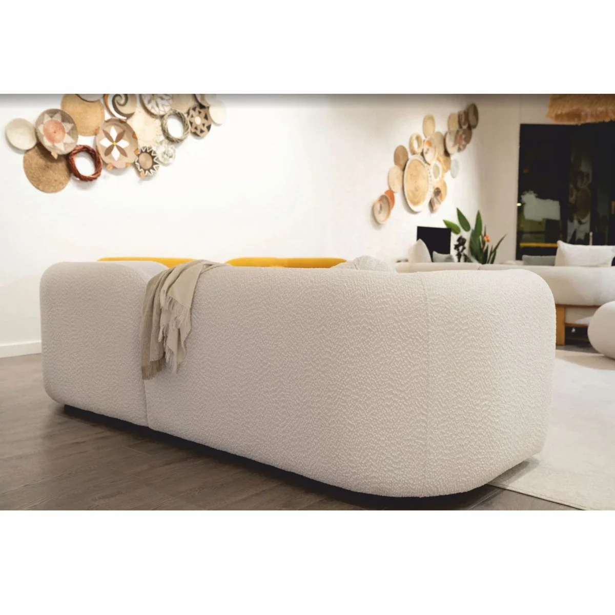 Luxury Living Room & Hotel Sofa White 240 cm - Luxury Furniture