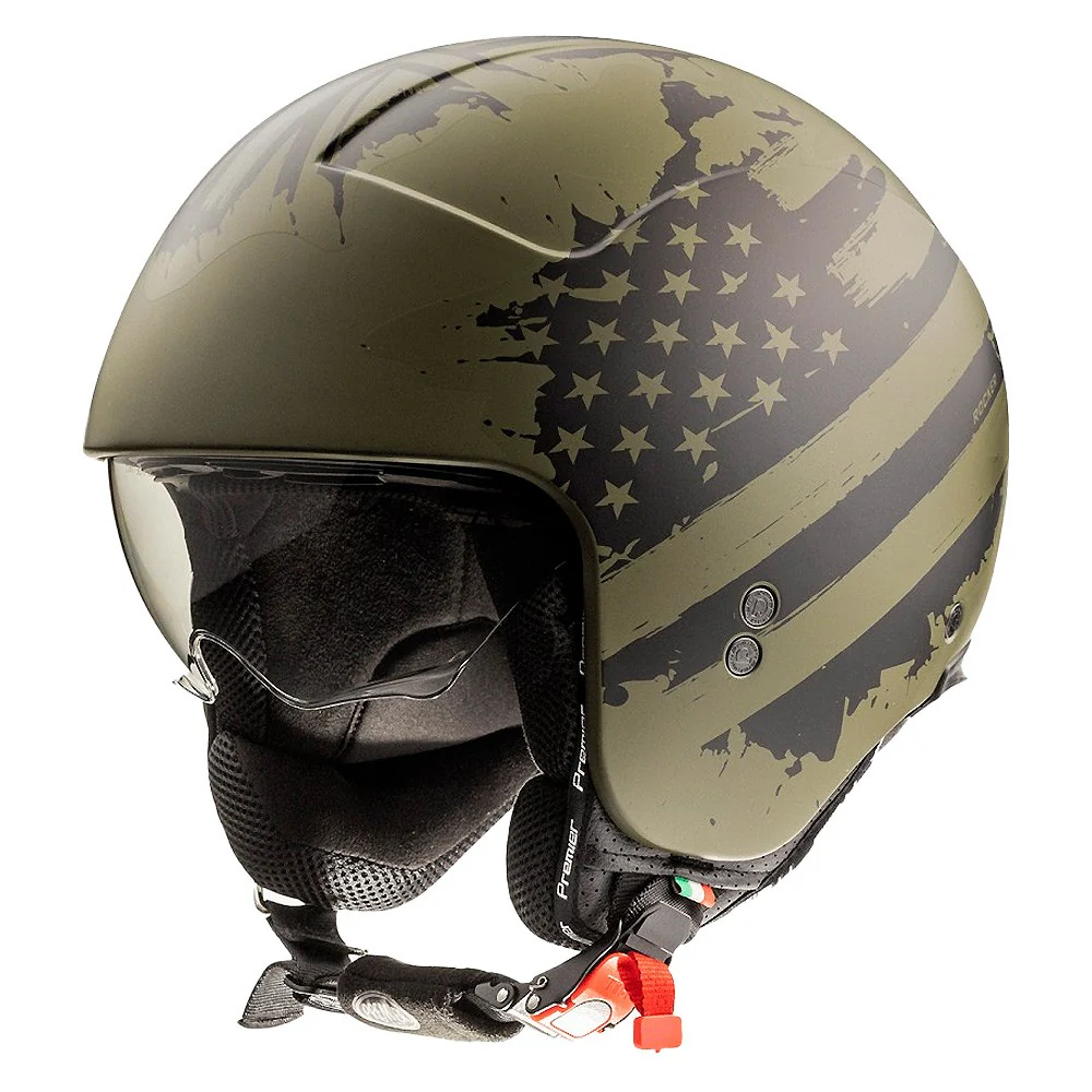 CASCO JET PREMIER ROCKER AM MILY BM VERDE / NEGRO