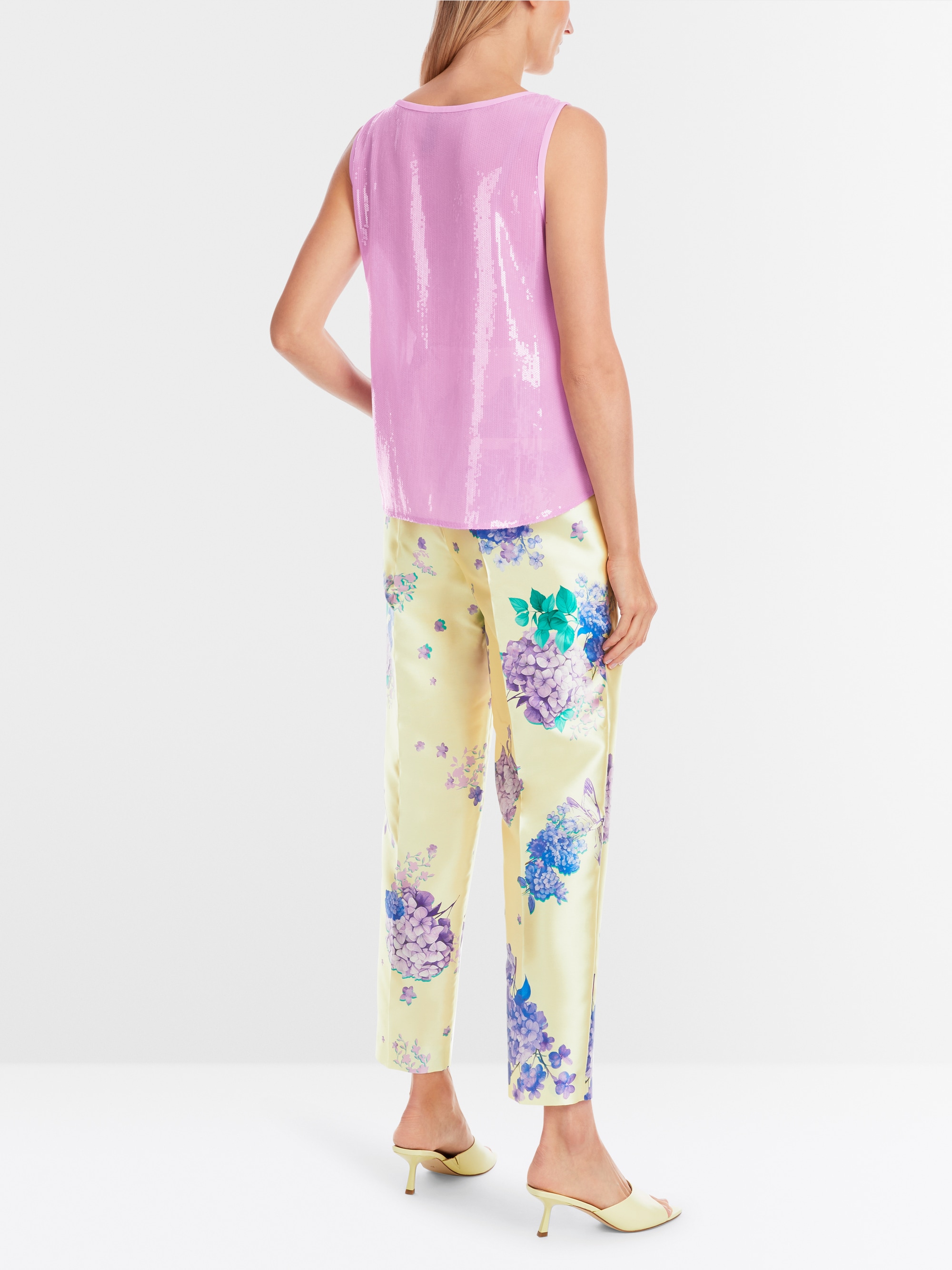 Marc-Cain Pailletten-Top mit tiefem Ausschnitt