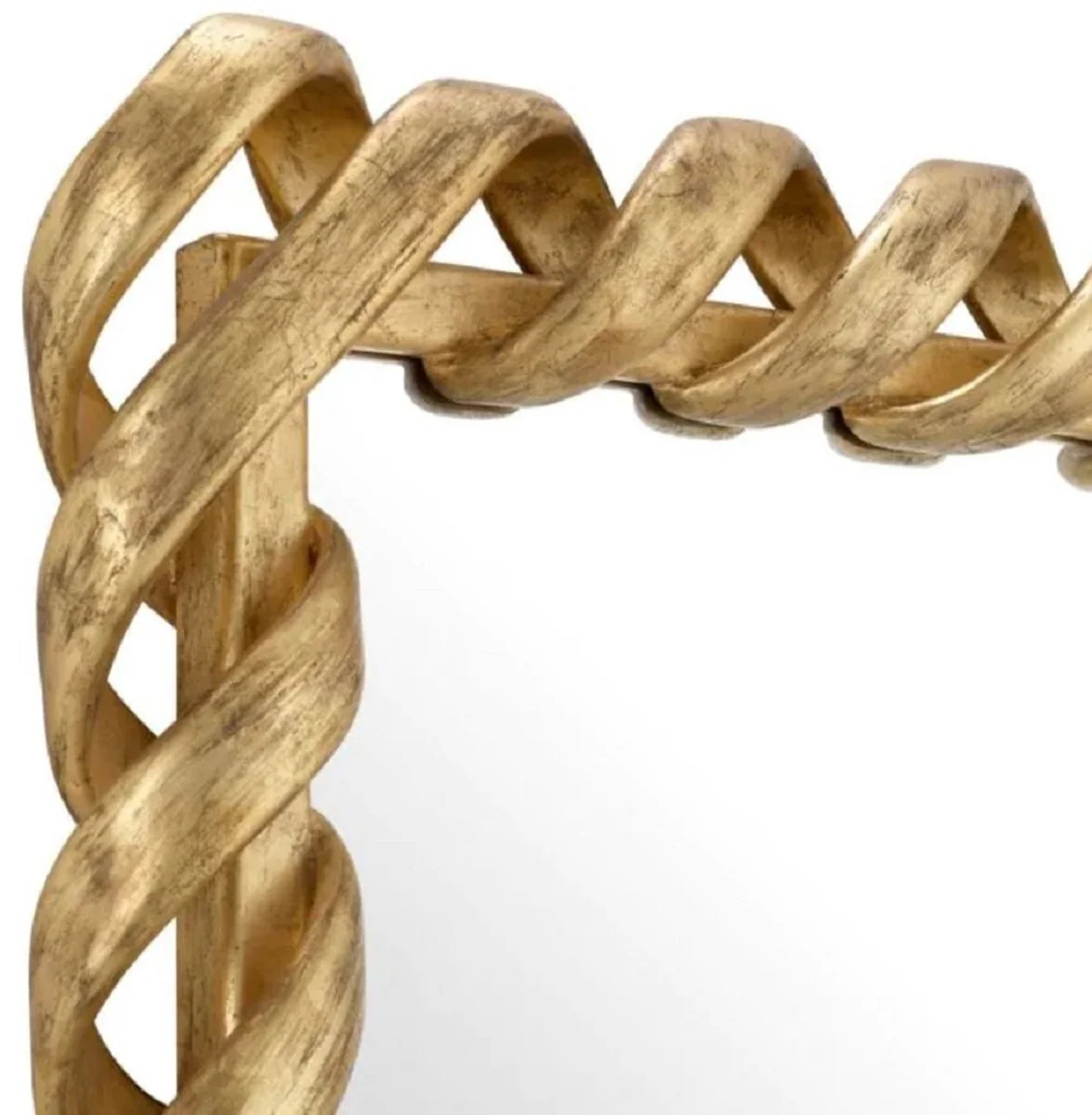 Luxus Mahagoni Spiegel Antik Gold H. 141 cm