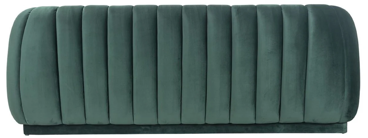 Luxury velvet sofa green 230 x 95 x H. 84 cm - Living room sofa - Living room furniture - Luxury furniture - Living room furnishings - Luxury furnishings - Luxury quality