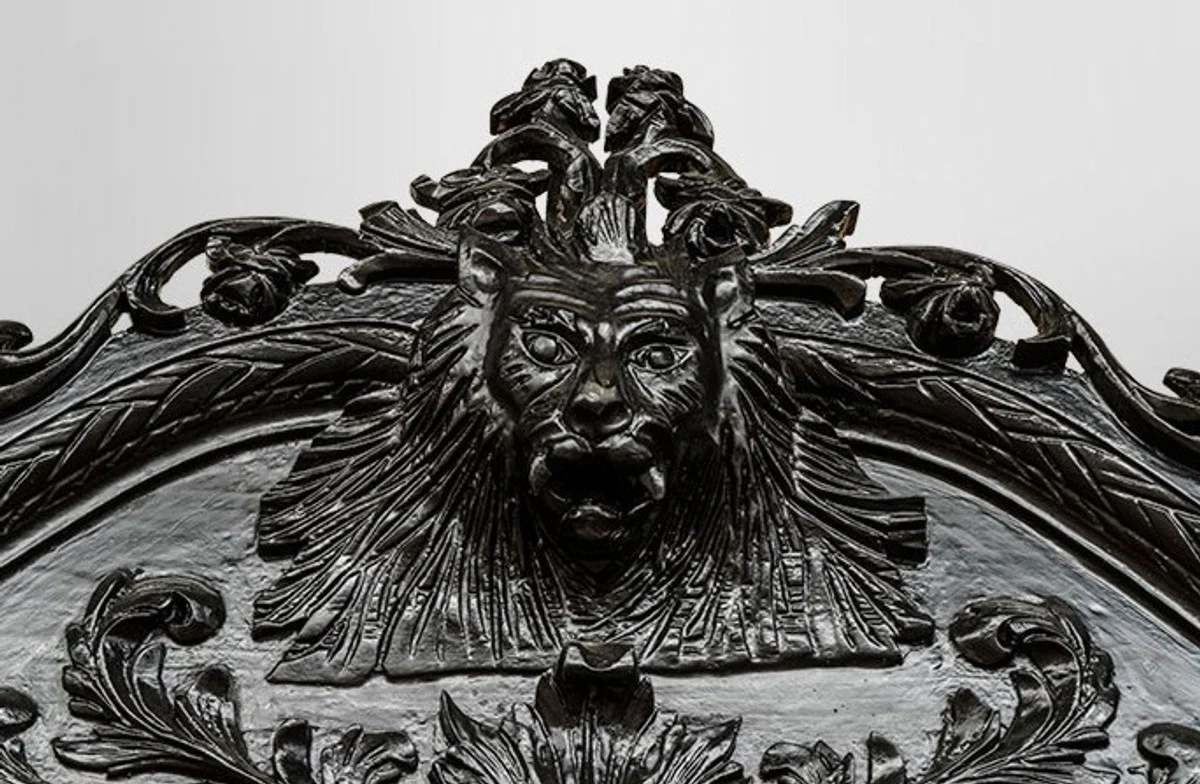 Gigantic baroque mirror lion black H 270 cm W 165 cm - noble & magnificent
