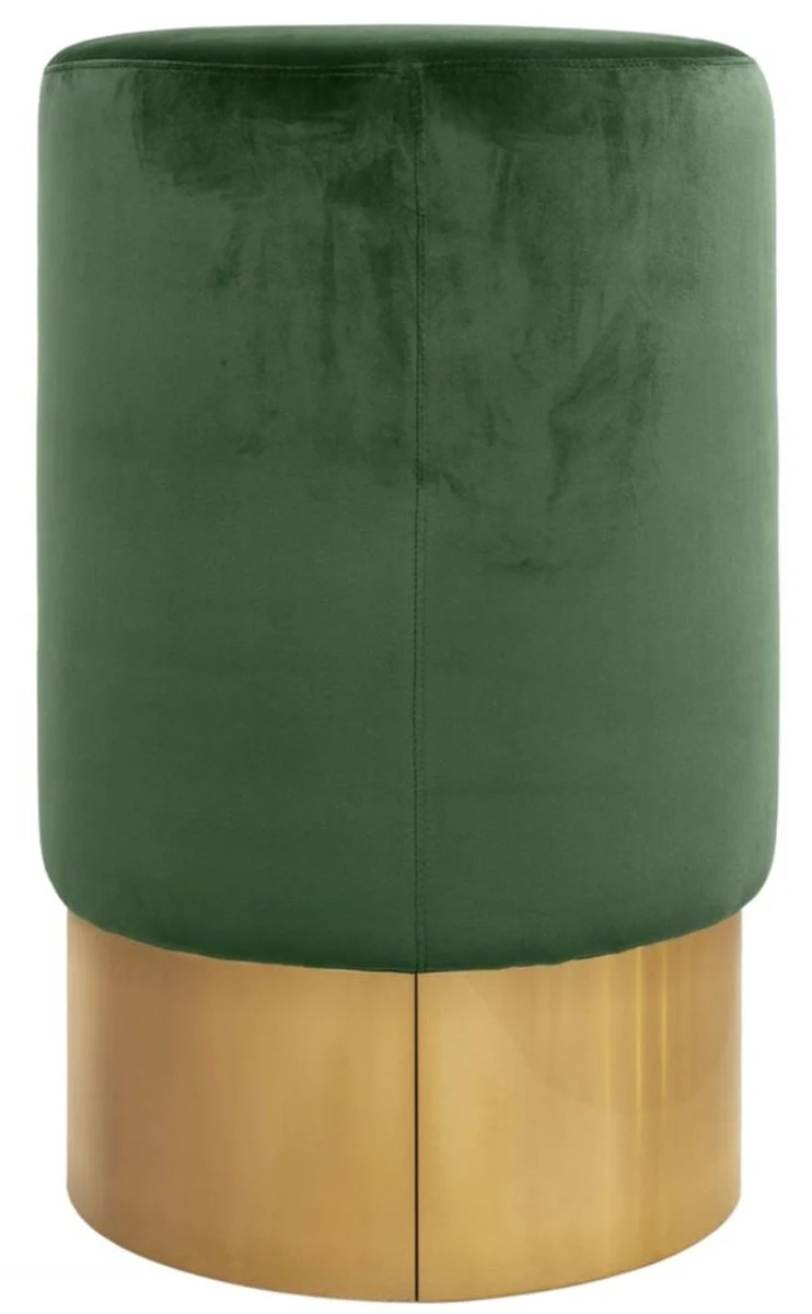Luxury bar stool green / gold Ø 46 x H. 76 cm - bar furniture