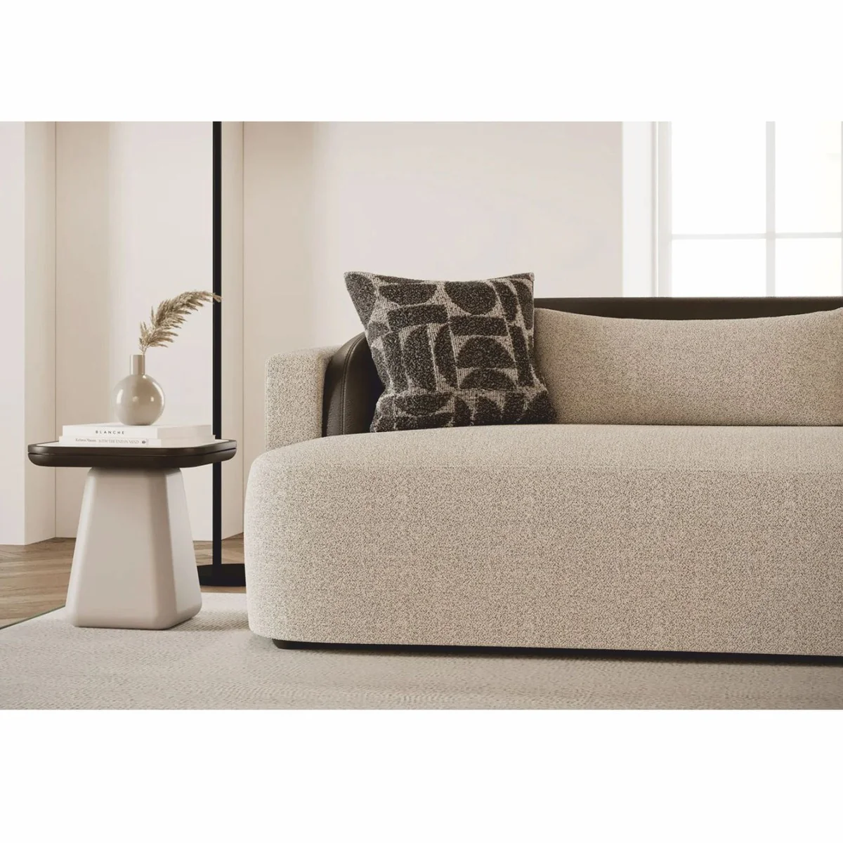 Luxury Sofa Gray / Black 250 cm - Hotel & Living Room Furniture