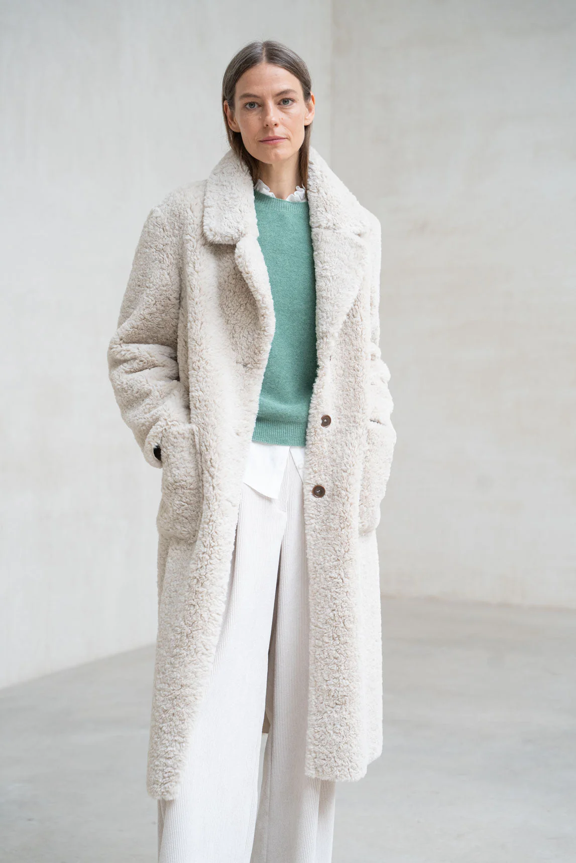 Rivera-Spain Wendemantel aus Lecce in Ecru