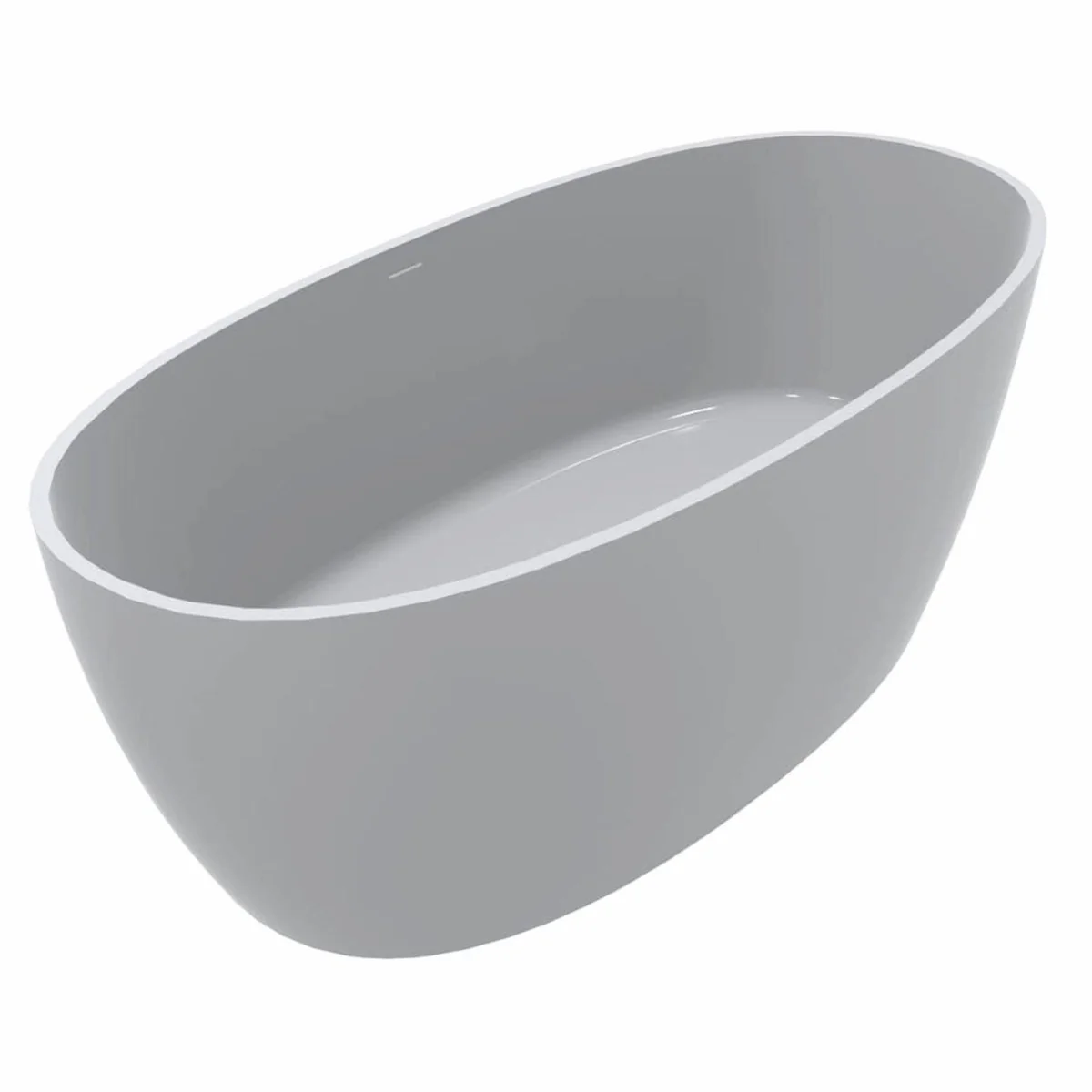 Freestanding luxury bathtub high gloss white 169.4 cm - bathroom furniture