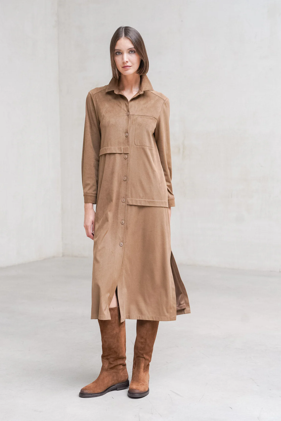 Rivera-Spain Camel Asti Gehrockkleid