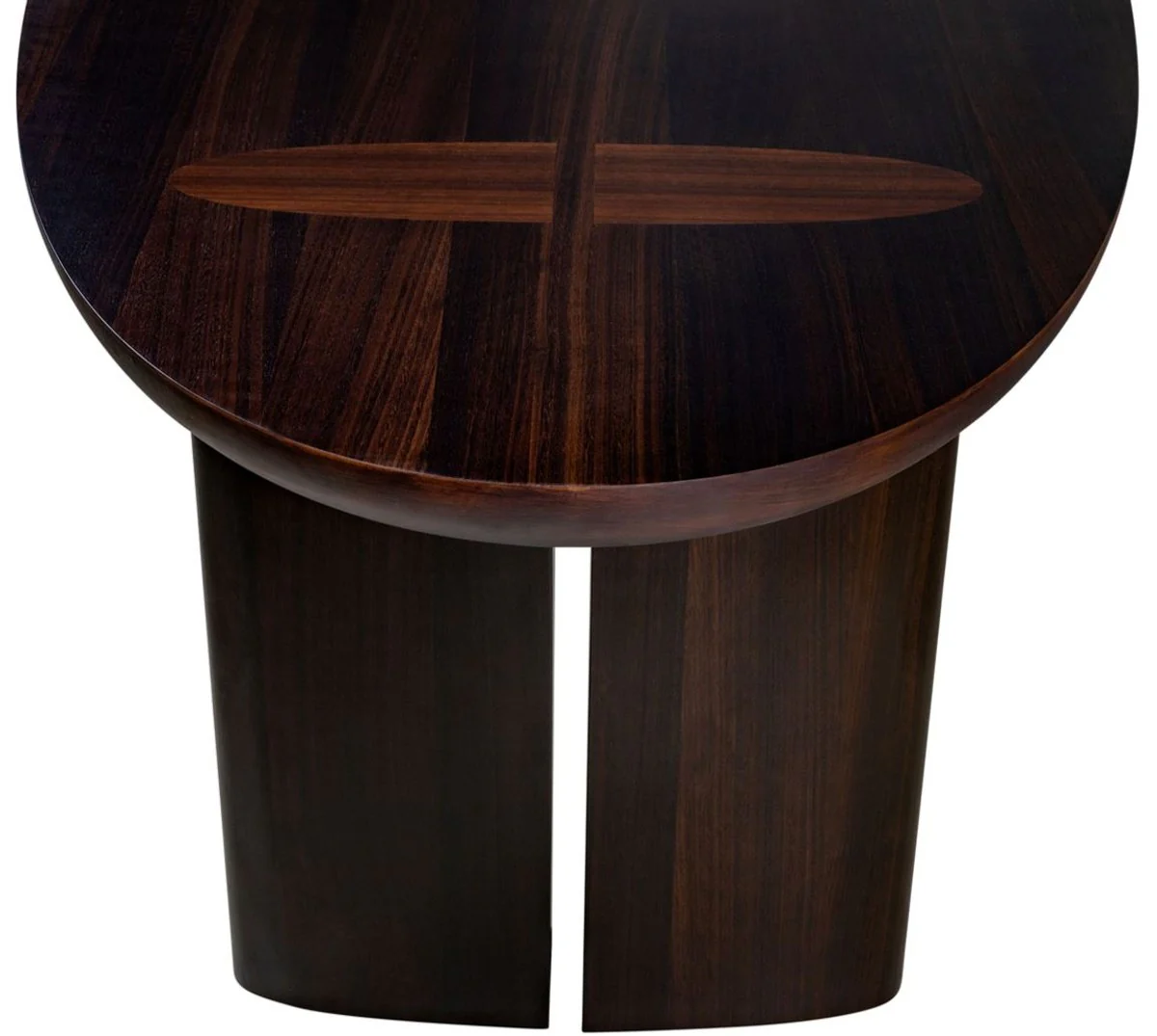 Luxury Eucalyptus Veneer Dining Table Dark Brown - Various Sizes - Oval Kitchen Table - Solid Wood Dining Room Table - Luxury Dining Room Furniture