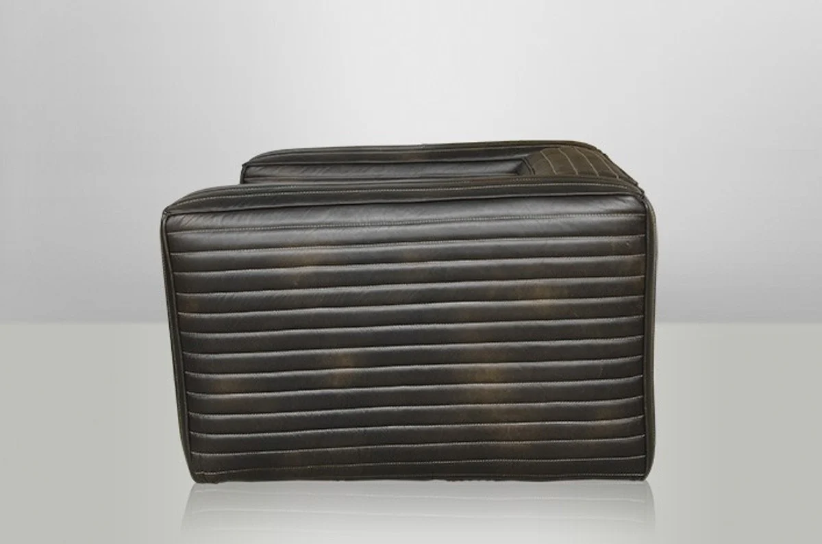 Luxury real leather armchair VLAB New Fudge - club armchair