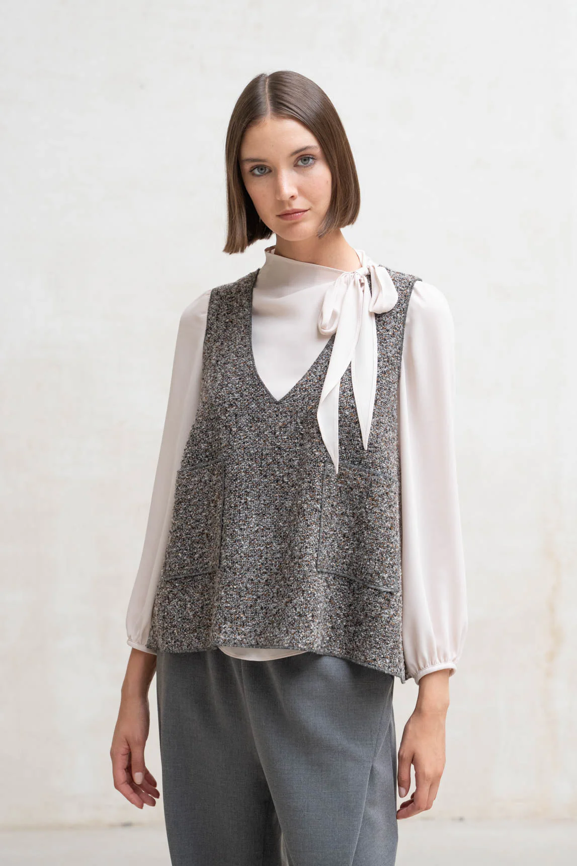 Rivera-Spanien Top Pavia grau meliert