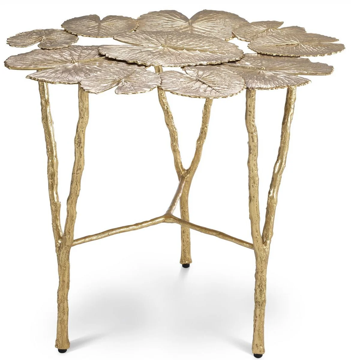 Designer brass side table gold Ø 57.5 x H. 51.5 cm - living room furniture - hotel furniture - luxury quality