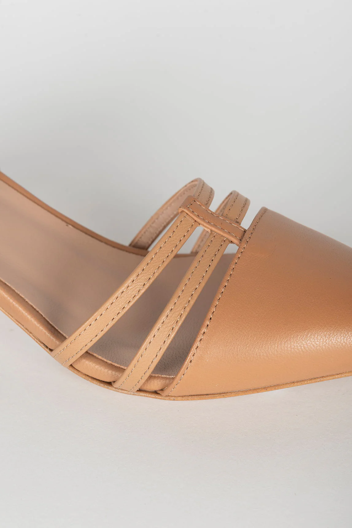 Slingback-Pantoletten „Berthe“ von Rivera-Spanien in Kamelbraun