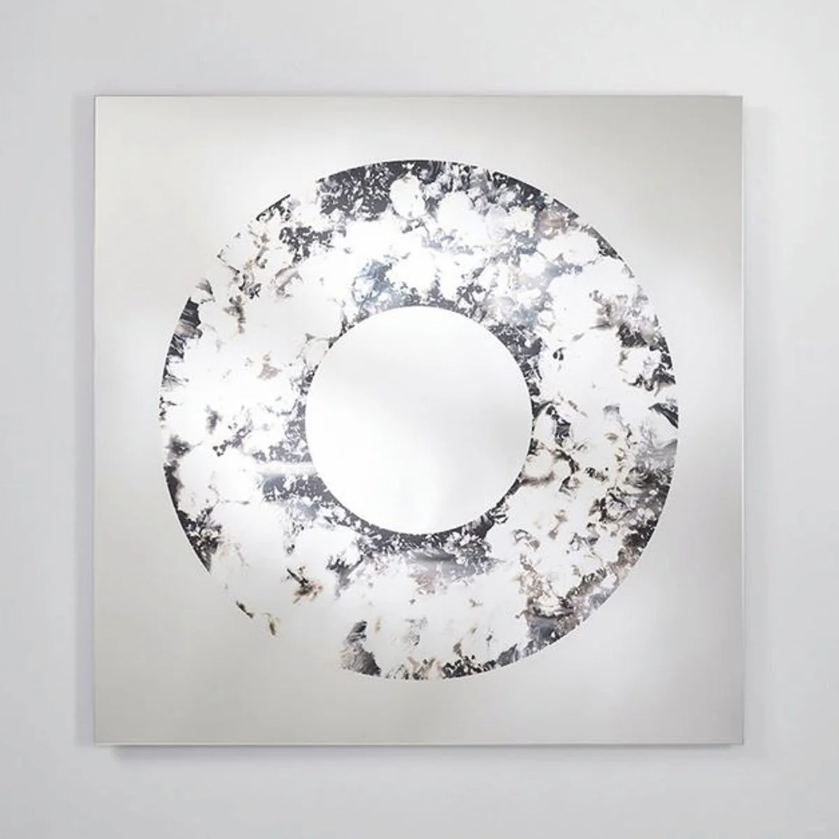 Luxury wall mirror black / silver 100 cm - Luxury Interior