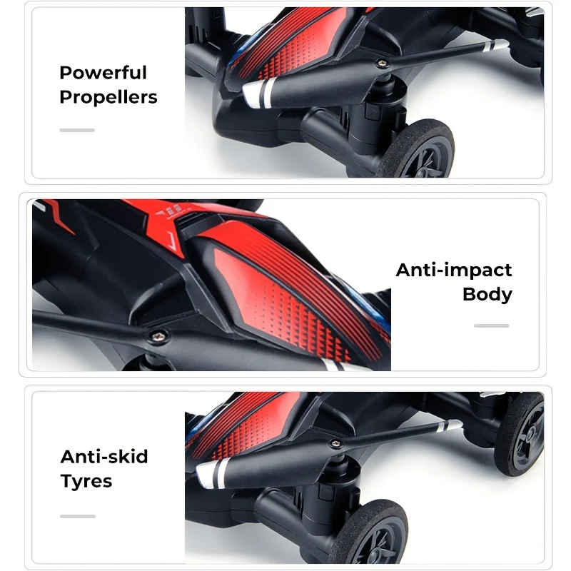Land- und Luft-Dual-Mode-MINI-Vierachsen-Fernbedienungsauto, ferngesteuertes unbemanntes fliegendes Autospielzeug