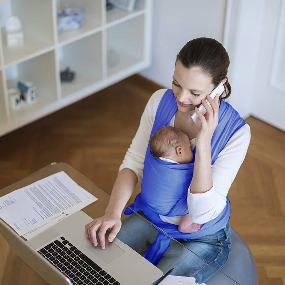 Baby-Wickeltrage, freihändige Babytrage, leicht, atmungsaktiv, weich, perfekt für Neugeborene und Babys, als Duschgeschenk, Schwarz