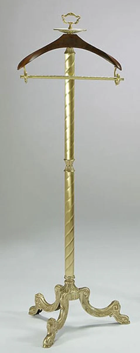 Luxury Baroque Dressboy brass colored / brown 45 x 45 x H. 133 cm - Elegant brass clothes rack - Baroque hotel cloakroom furniture