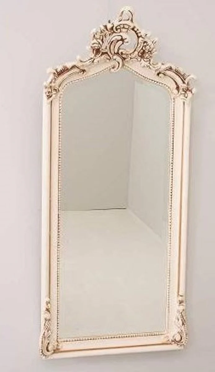 Baroque mirror approx. 115 x 53 cm cream antique style