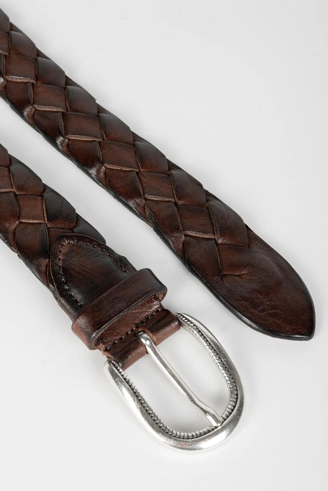 Rivera-Spain Italian Belts brauner geflochtener Gürtel