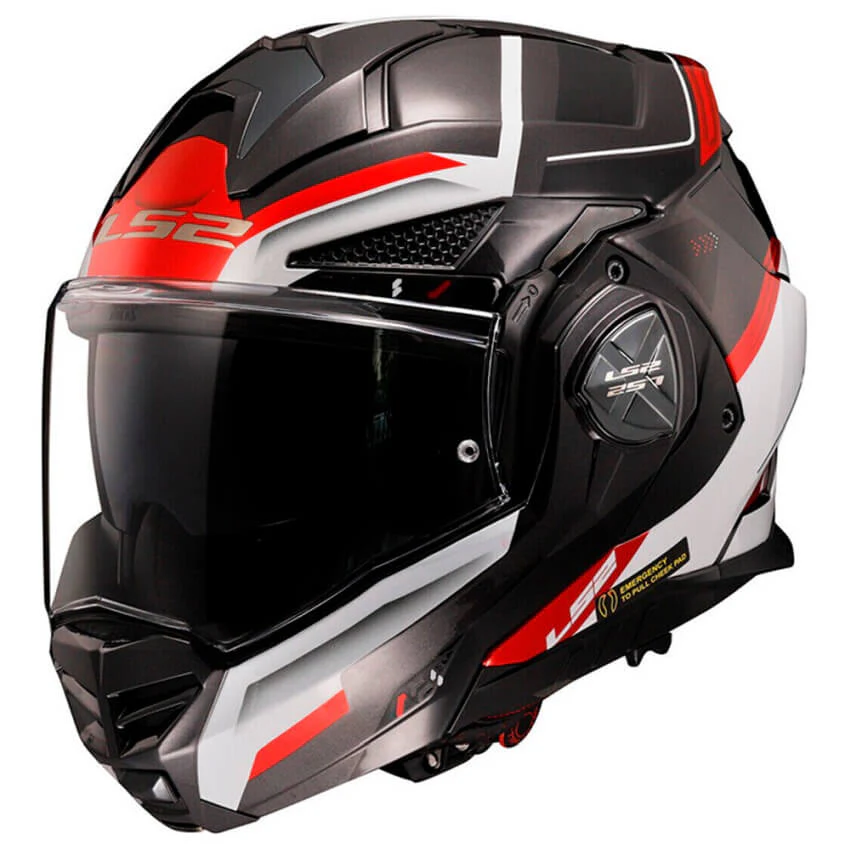 CASCO MODULAR LS2 FF901 ADVANT X SPECTRUM NEGRO / BLANCO / ROJO