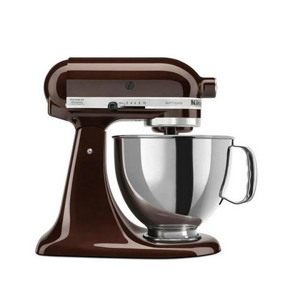 Artisan 5 Qt. 10-Speed Espresso Stand Mixer mit Flat Beater, 6-Wire Whip und Dough Hook Attachments