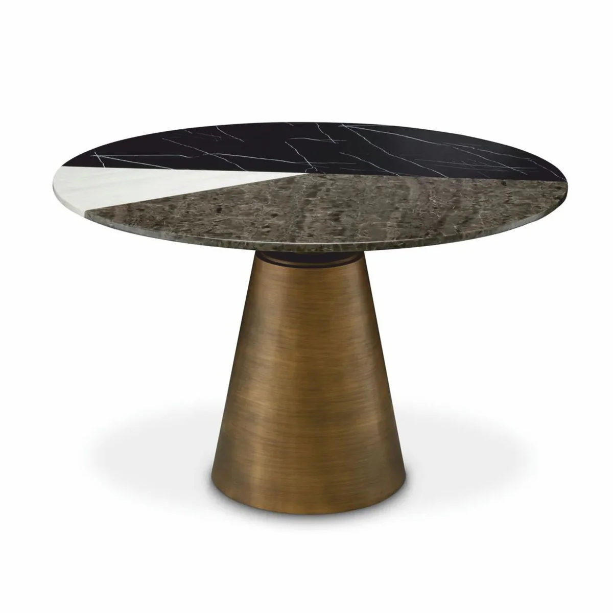 Luxury dining table with artificial marble table top Ø 120 cm - dining room furniture