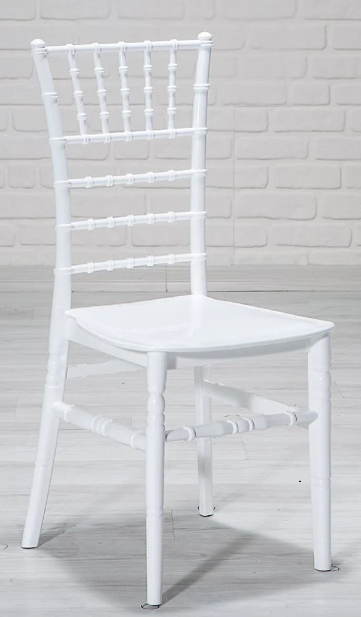 Designer acrylic chair white 40 x 46 x H. 92.5 cm - Dining room chair - Acrylic dining room furniture