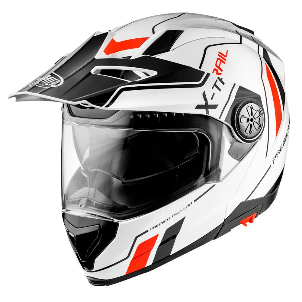 PREMIER XTRAIL EVO XT 2 MODULAR HELMET WHITE / BLACK / RED