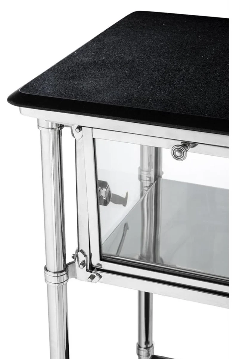 Luxury side table on wheels 39 x 39 x H. 80 cm - Hotel Accessories