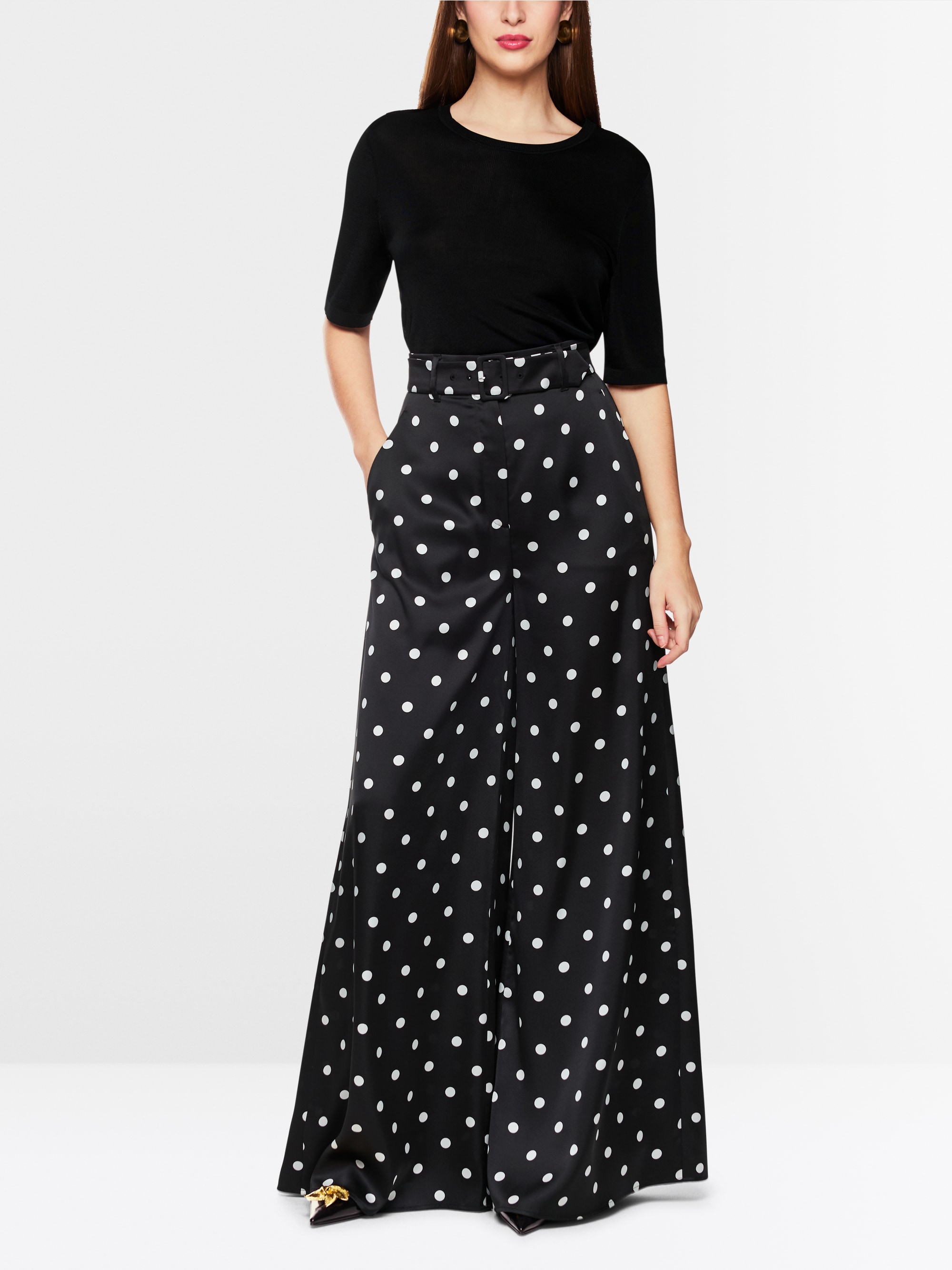 Marc-Cain Kurzer Pullover mit Rundhalsausschnitt