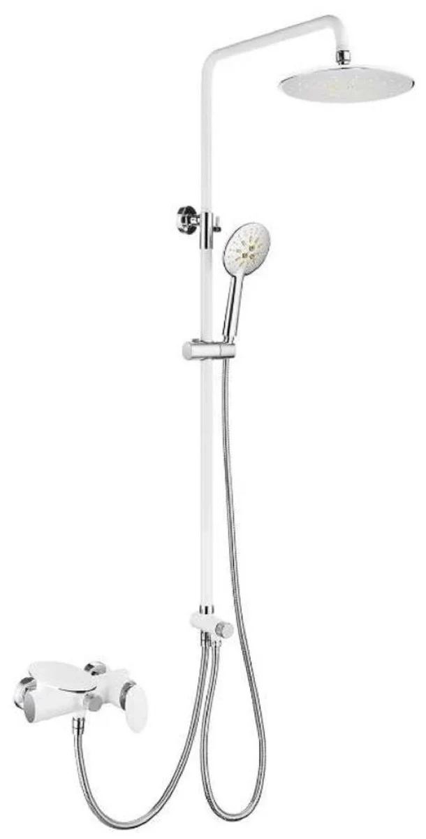 Luxury bathroom shower set white / silver - luxury quality