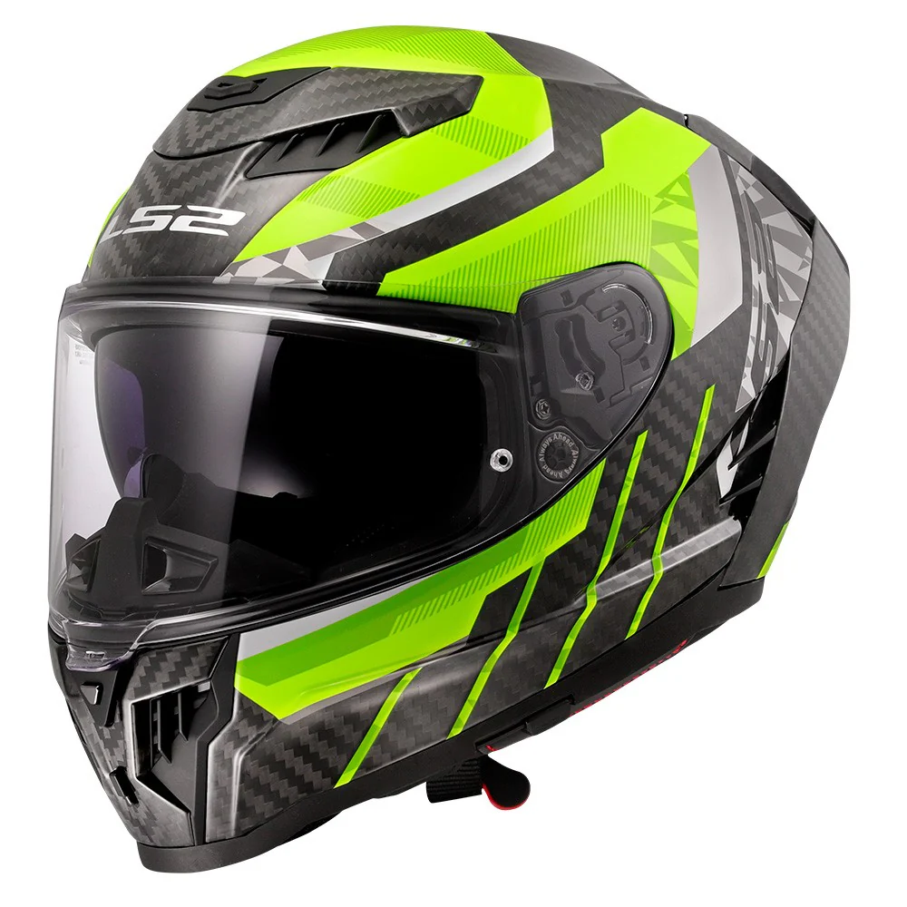 CASCO LS2 FF807 DRAGON CARBON TRAX - AMARILLO