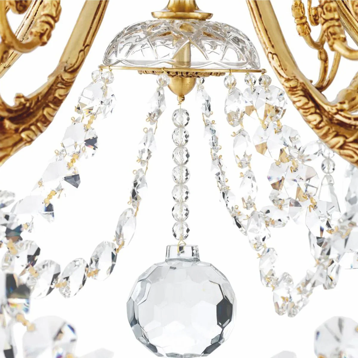 Luxury baroque crystal chandelier antique gold Ø 80 x H. 116 cm - luxury quality