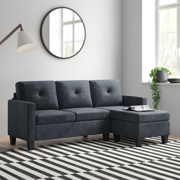 Almendarez 77 Wide Reversible Modular Sofa & Chaise mit Ottoman