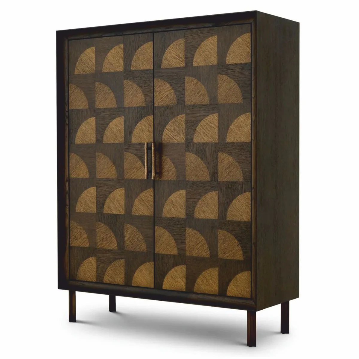 Luxury cabinet with 2 doors brown H. 170 cm - luxury furniture