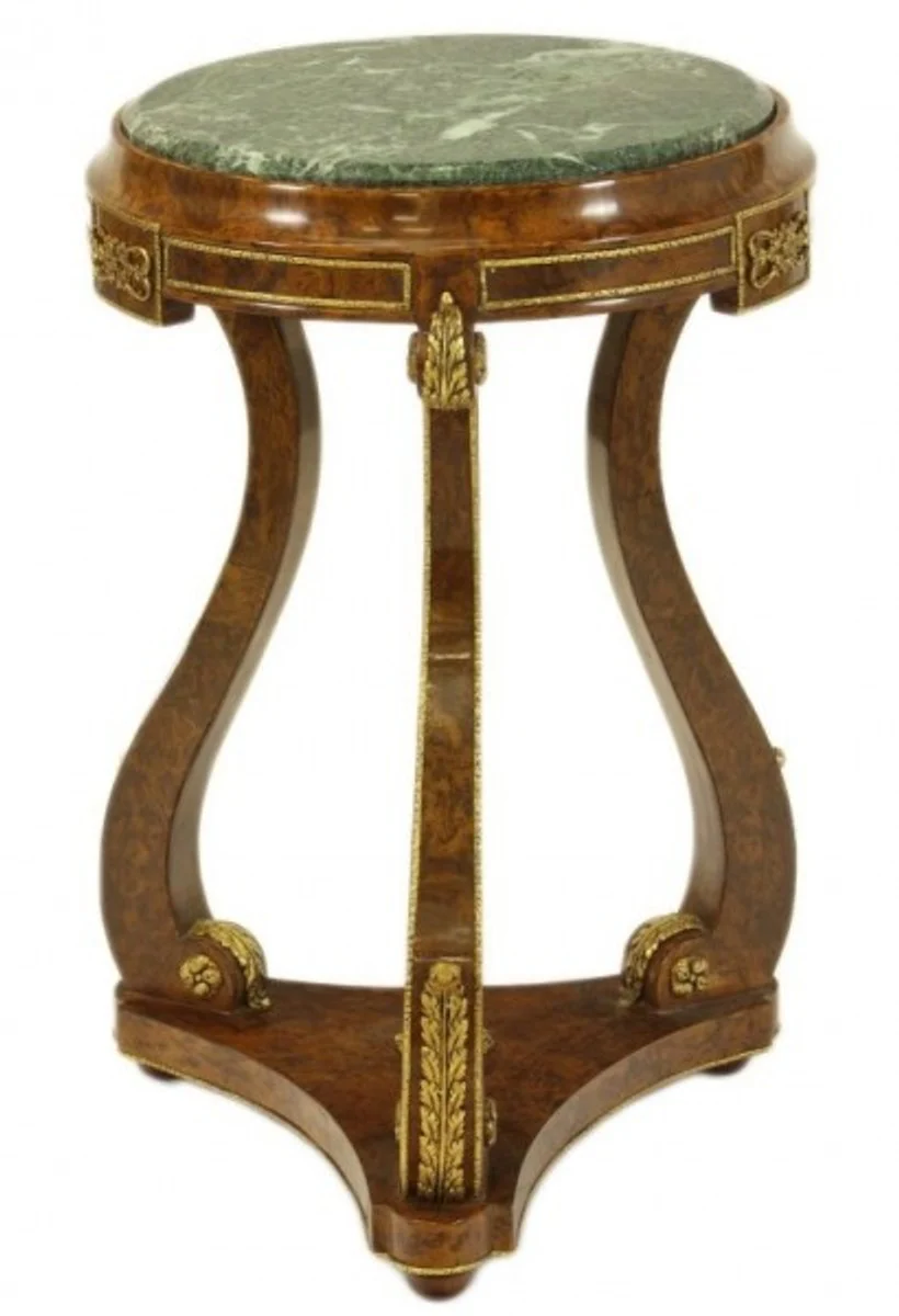 Baroque side table mahogany / bronze H70 x 45cm - Louis XVI antique style table - furniture