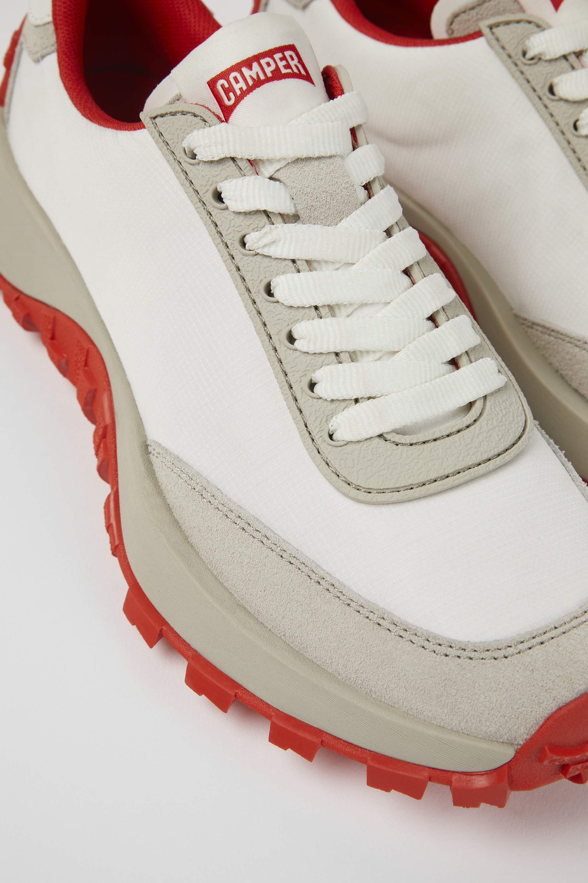 Drift Trail VIBRAM - Weiß recyceltes PET und Nubuck Turnschuhe für Damen