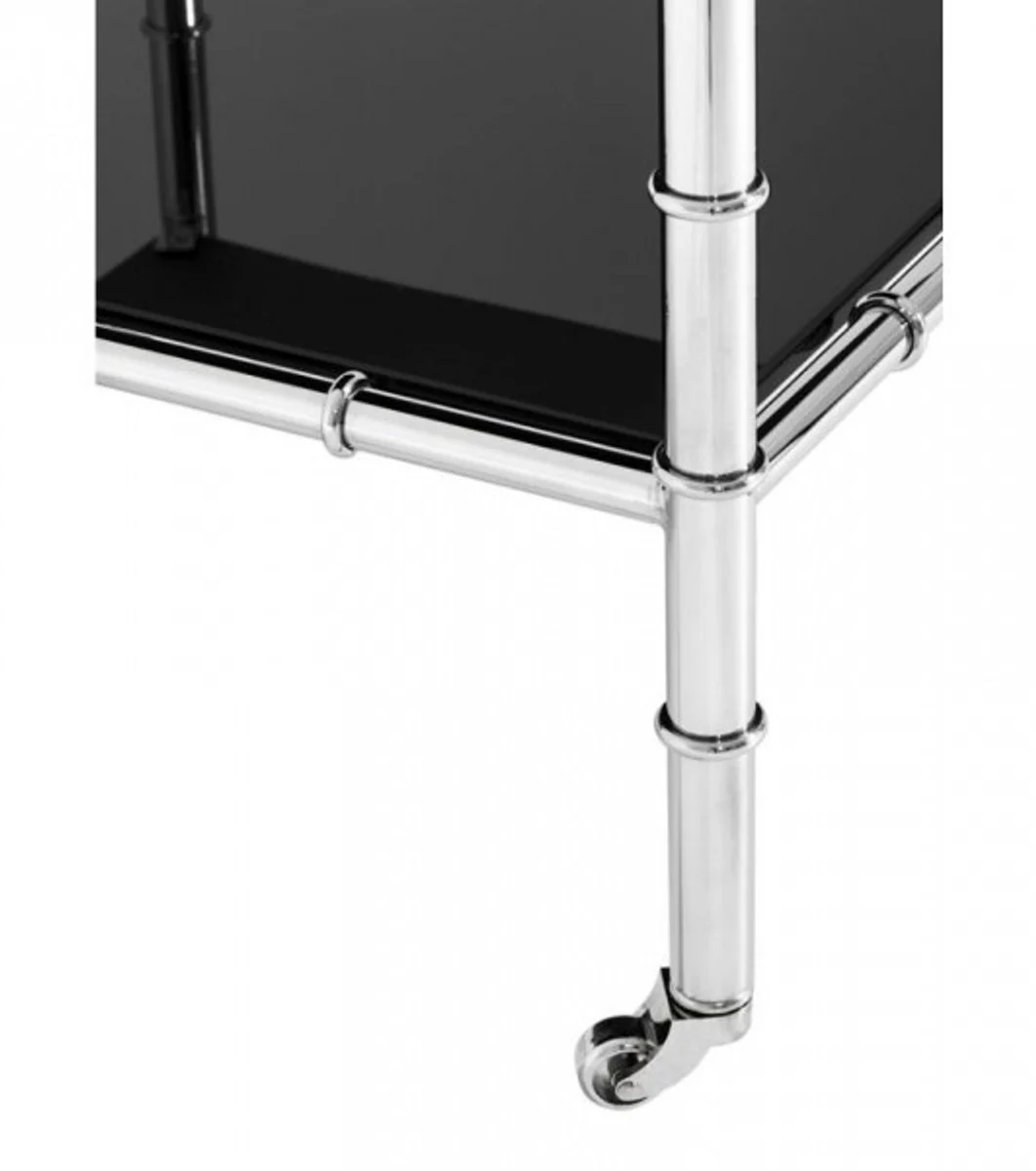 Luxury Art Deco designer side table with marble top and smoked glass - Luxury Collection