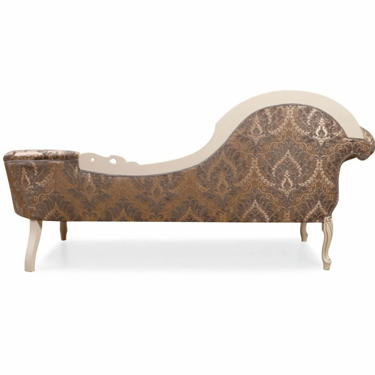 Luxury Baroque Chaise Longue Brown / Cream - Baroque Furniture