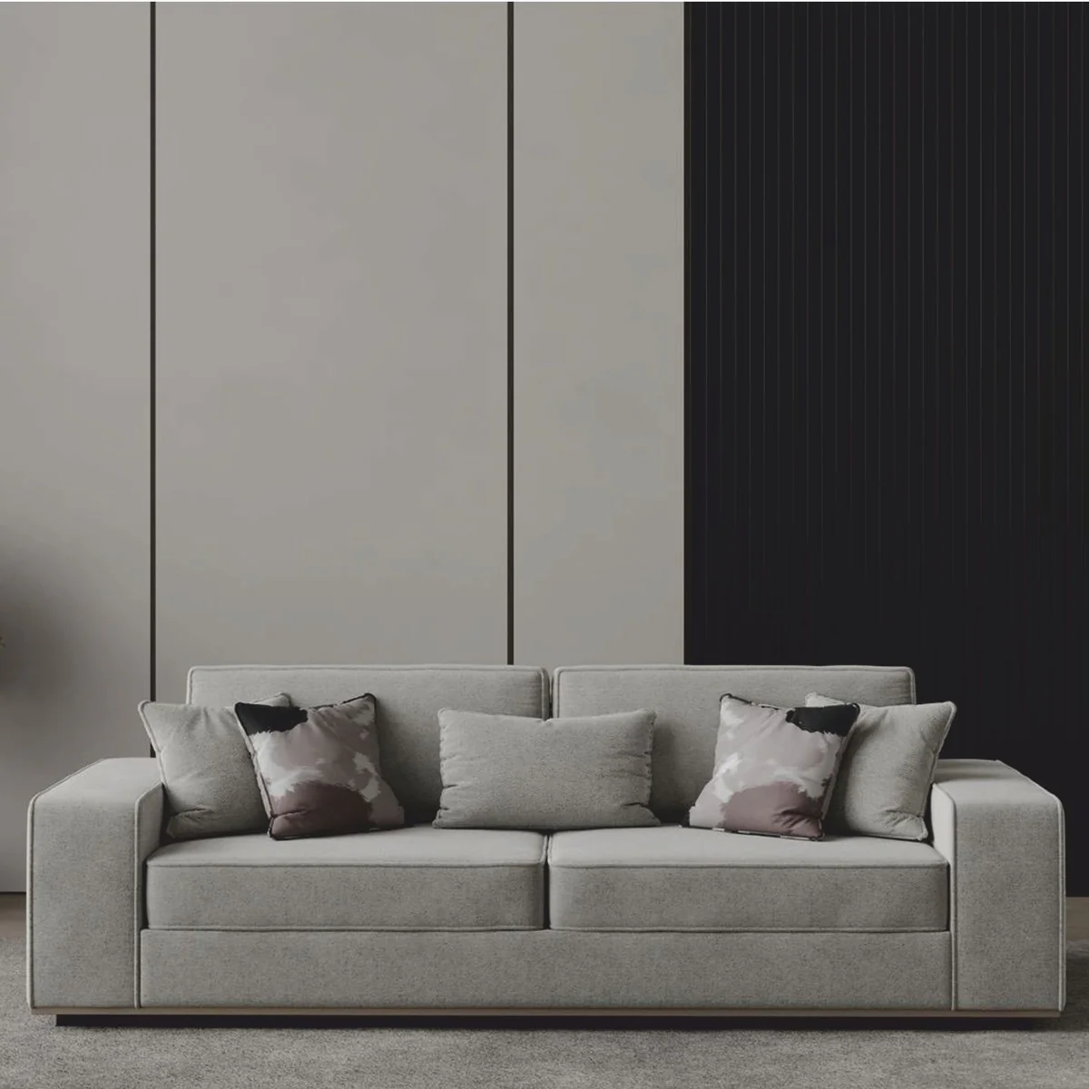 Luxus Sofa Grau 263 cm - Hotel & Wohnzimmer Möbel